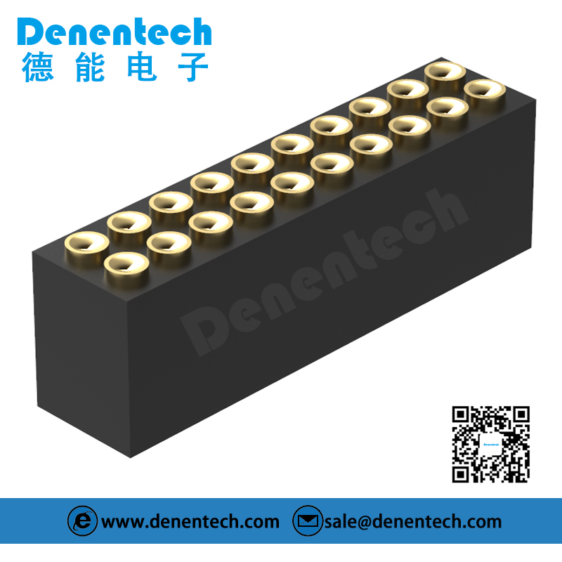 Denentech厂商直供2.0MM弹簧针H2.5双排公座180度